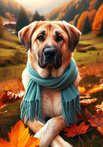 Anatolian Shepherd  - Best of Breed DCR Falling Leaves Outdoor Flag