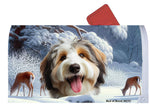 Aussiedoodle - Best of Breed Winter Wonderland Mailbox Cover Hi-Grade Vinyl 6" x 19"