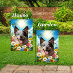 Australian Cattle Dog Blue - Best of Breed  Summer Butterflies Outdoor House and Garden Flag