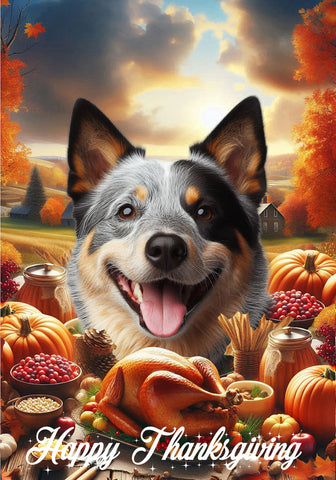 Australian Cattle Dog Blue - Best of Breed  Thanksgiving Outdoor House and Garden Flag