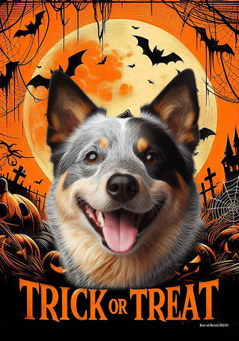 Australian Cattle Dog Blue - Best of Breed  Halloween Outdoor House and Garden Flag