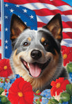 Australian Cattle Dog Blue - Best of Breed  Patriotic I All-American Outdoor House and Garden Flag