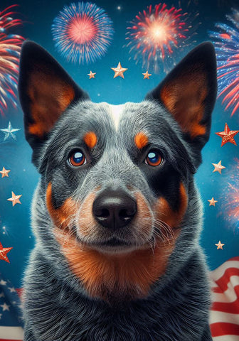 Australian Cattle Dog Blue - Best of Breed DCR July 4 Outdoor Flag