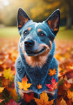 Australian Cattle Dog Blue  - Best of Breed DCR Falling Leaves Outdoor Flag