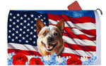 Australian Cattle Dog Red - Best of Breed Patriotic Mailbox Cover Hi-Grade Vinyl 6" x 19"