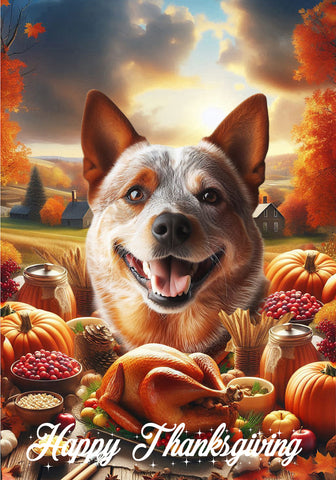 Australian Cattle Dog Red - Best of Breed  Thanksgiving Outdoor House and Garden Flag