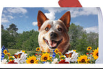 Australian Cattle Dog Red - Best of Breed Summer Flowers Mailbox Cover Hi-Grade Vinyl 6" x 19"