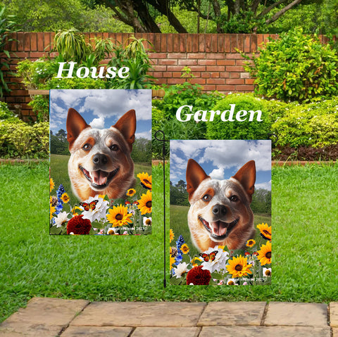 Australian Cattle Dog Red - Best of Breed  Summer Fields Outdoor House and Garden Flag
