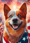 Australian Cattle Dog Red - Best of Breed DCR July 4 Outdoor Flag