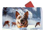 Australian Cattle Dog Red - Best of Breed Winter Wonderland Mailbox Cover Hi-Grade Vinyl 6" x 19"