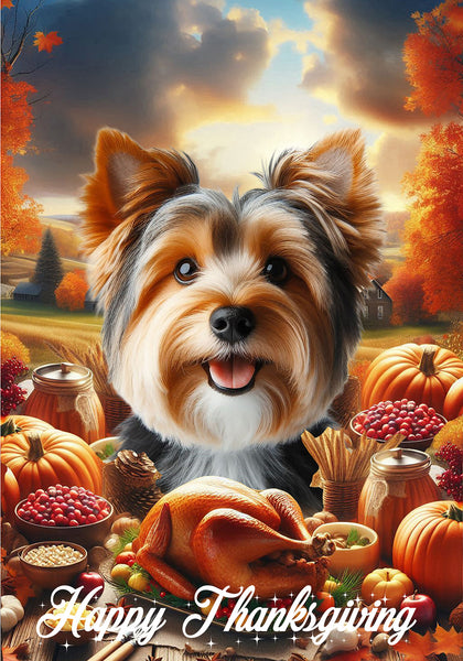 Australian Terrier - Best of Breed  Thanksgiving Outdoor House and Garden Flag