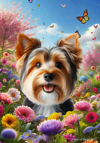 Australian Terrier - Best of Breed  Spring Butterflies Outdoor House and Garden Flag