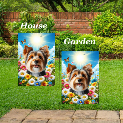 Australian Terrier - Best of Breed  Summer Butterflies Outdoor House and Garden Flag