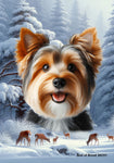 Australian Terrier - Best of Breed  Winter Wonderland Outdoor House and Garden Flag