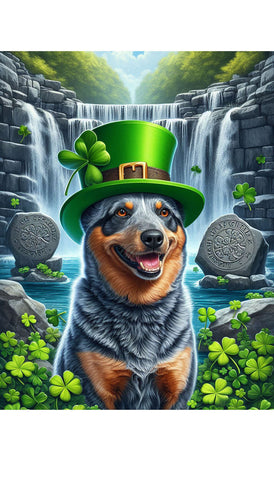 Australian Cattle Dog Blue  - Best of Breed DCR Saint Patricks Day Day Outdoor House and Garden Flag