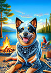 Australian Cattle Dog Blue  - Best of Breed DCR Summer Camping   Outdoor House and Garden Flag