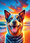 Australian Cattle Dog Blue  - Best of Breed DCR Summer Sunset Outdoor House and Garden Flag