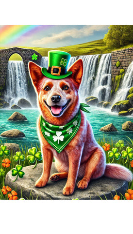 Australian Cattle Dog Red  - Best of Breed DCR Saint Patricks Day Day Outdoor House and Garden Flag