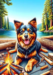 Australian Terrier  - Best of Breed DCR Summer Camping   Outdoor House and Garden Flag