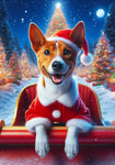 Basenji Red - Best of Breed DCR Christmas Outdoor House and Garden Flag