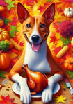 Basenji Red - Best of Breed DCR Thanksgiving Outdoor House and Garden Flag