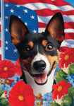 Basenji Tri  - Best of Breed  Patriotic I All-American Outdoor House and Garden Flag