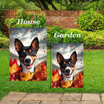 Basenji Tri  - Best of Breed  Fall Leaves Outdoor House and Garden Flag