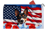 Basenji Tri  - Best of Breed Patriotic Mailbox Cover Hi-Grade Vinyl 6" x 19"