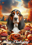 Basset Hound Open Tri - Best of Breed  Thanksgiving Outdoor House and Garden Flag