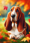 Basset Hound - Best of Breed DCR Falling Leaves Outdoor Flag