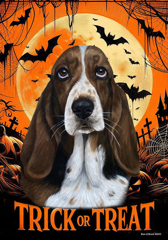 Basset Hound - Best of Breed  Halloween Outdoor House and Garden Flag