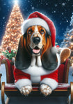 Basset Hound - Best of Breed DCR Christmas Outdoor House and Garden Flag