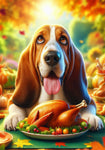 Basset Hound - Best of Breed DCR Thanksgiving Outdoor House and Garden Flag