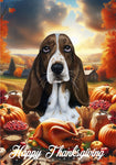 Basset Hound - Best of Breed  Thanksgiving Outdoor House and Garden Flag
