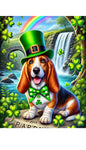 Basset Hound - Best of Breed DCR Saint Patricks Day Day Outdoor House and Garden Flag