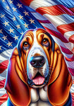 Basset Hound - Best of Breed DCR Patriotic III   Outdoor House and Garden Flag