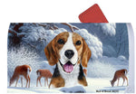 Beagle -  Best of Breed Winter Wonderland Mailbox Cover Hi-Grade Vinyl 6" x 19"