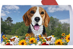 Beagle -  Best of Breed Summer Flowers Mailbox Cover Hi-Grade Vinyl 6" x 19"