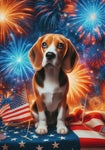 Beagle - Best of Breed DCR July 4 Outdoor Flag