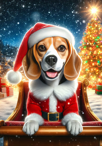 Beagle - Best of Breed DCR Christmas Outdoor House and Garden Flag