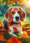 Beagle - Best of Breed DCR Falling Leaves Outdoor Flag