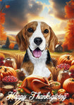 Beagle -  Best of Breed  Thanksgiving Outdoor House and Garden Flag