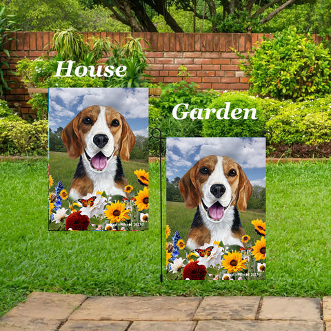 Beagle -  Best of Breed  Summer Fields Outdoor House and Garden Flag