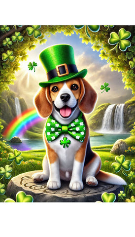 Beagle - Best of Breed DCR Saint Patricks Day Day Outdoor House and Garden Flag