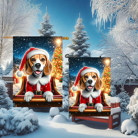 Beagle - Best of Breed DCR Christmas Outdoor House and Garden Flag