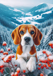 Beagle - Best of Breed DCR Winter Berries Outdoor House and Garden Flag