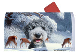 Bedlington Terrier Blue - Best of Breed Winter Wonderland Mailbox Cover Hi-Grade Vinyl 6" x 19"