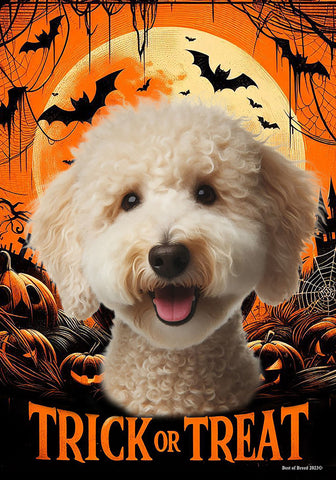 Bedlington Terrier Sandy - Best of Breed  Halloween Outdoor House and Garden Flag