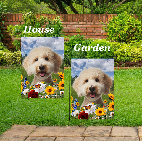 Bedlington Terrier Sandy - Best of Breed  Summer Fields Outdoor House and Garden Flag