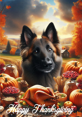 Belgian Laekenois - Best of Breed  Thanksgiving Outdoor House and Garden Flag